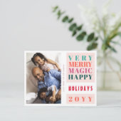 Zeer Vrolijke Kerst feestdagen grote typografie (Staand voorkant)