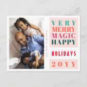 Zeer Vrolijke Kerst feestdagen grote typografie (Voorkant)