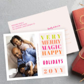 Zeer Vrolijke Kerst feestdagen grote typografie