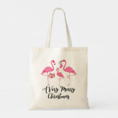 Zeer vrolijke kerst Flamingo familie kudde Tote Bag (Achterkant)
