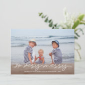 Zeer vrolijke kerst handgeschreven script foto feestdagenkaart (Staand voorkant)