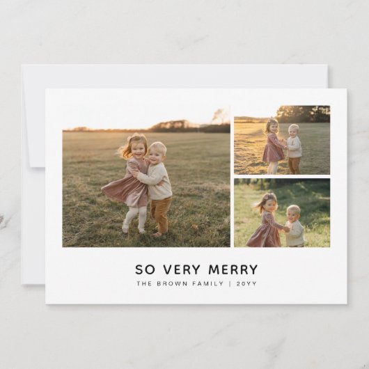 Zeer vrolijke kerst lieve Kinder foto Feestdagenkaart (Voorkant)