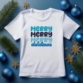 Zeer vrolijke kerst vetgedrukte letters t-shirt
