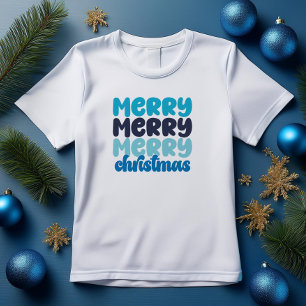 Zeer vrolijke kerst vetgedrukte letters t-shirt
