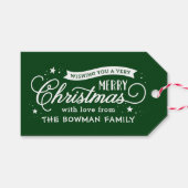 Zeer Vrolijke Kerstmis Script Vakantie Cadeaulabel (Voorkant (Horizontaal))