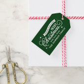 Zeer Vrolijke Kerstmis Script Vakantie Cadeaulabel