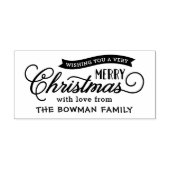 Zeer Vrolijke Kerstmis Script Vakantie Rubberstempel (Afrduk)