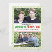 Zeer Vrolijke Kerstmis wenst x2 Feestdagenkaart (Voorkant / Achterkant)