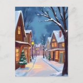 Zeer vrolijke kerststad feestdagenkaart (Voorkant)