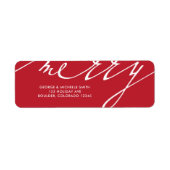 Zeer Vrolijke Kerstvakantie Etiket (Voorkant)