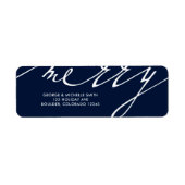 Zeer Vrolijke Kerstvakantie Etiket (Voorkant)