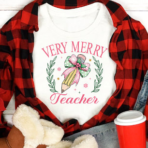 Zeer Vrolijke Lerares Flirt Kerstmis Tri-Blend Shirt