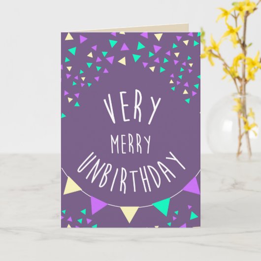 Zeer vrolijke unbirthday aan u kaart (Gele Bloem)