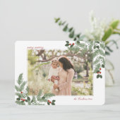 Zeer vrolijke vakantiefotocard kaart (Staand voorkant)