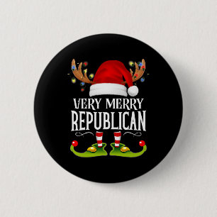 Zeer vrolijke X-mas Republikeinse bijpassende Kers Ronde Button 5,7 Cm