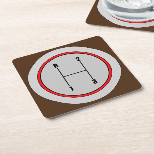 Zeer vun 3 snelheidsVerschuiving Knob Grafisch Ond Kartonnen Onderzetters (Schuin)