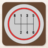 Zeer vun 6-speed Shift Knob Graphic Onderzetter se (Voorkant)