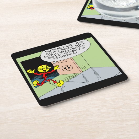 Zeer vun Reddy Kilowatt Onderzetter set (Schuin)