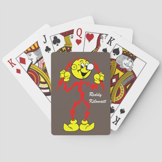 Zeer vun Reddy Kilowatt Pokerkaarten (Achterkant)