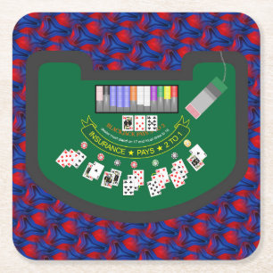 Zeer vun WINNEN BlackJack-tabel Onderzetter instel