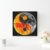 Zeer vun Yin en Yang, Sun en Moon Vierkante Klok (Huis)