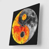 Zeer vun Yin en Yang, Sun en Moon Vierkante Klok (Hoek)
