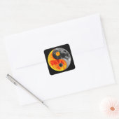 Zeer vun Yin en Yang Sun en Moon Vierkante Sticker (Envelop)