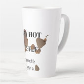Zeer warme koffie latte mok (Rechterhoek)