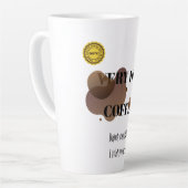 Zeer warme koffie latte mok (Linkerhoek)