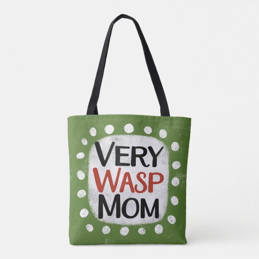Zeer wesp moeder Canvas tas (Achterkant)