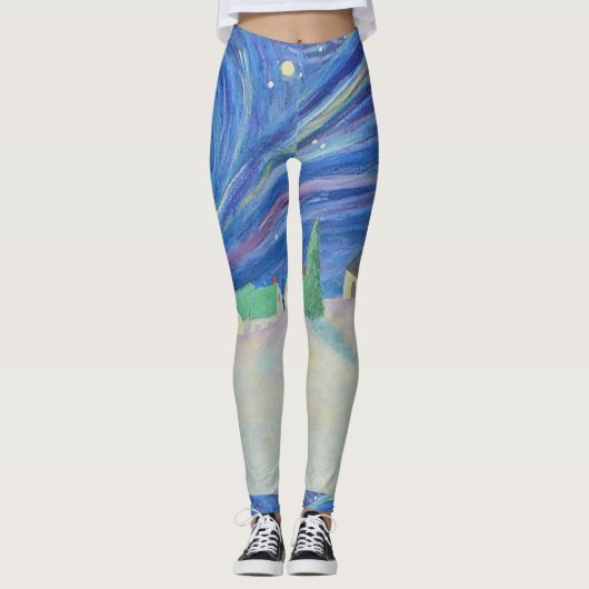 Zeer wollig winterdorp leggings (Voorkant)