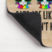 Zeer wollige regenboogkatten met glans muismat (Hoek)