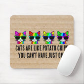 Zeer wollige regenboogkatten met glans muismat (Met muis)