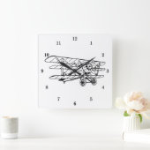 zeer wollige wandklok in het vliegtuig met Tri Win (Huis)