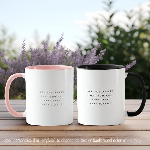 Zeer Zeer Geliefde Quote Trendy Zwarte Lettertype  Mok