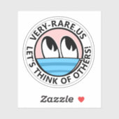 Zeer zeldzaam Laten we aan anderen denken! Sticker (Vel)