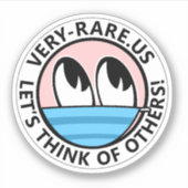 Zeer zeldzaam Laten we aan anderen denken! Sticker (Voorkant)