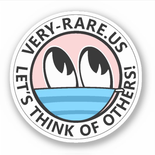 Zeer zeldzaam Laten we aan anderen denken! Sticker (Voorkant)