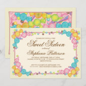 Zeer zoet Snoep Gewaardeerd als zoet zestiende ver Kaart (Voorkant / Achterkant)