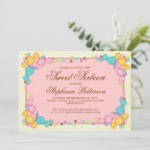 Zeer zoet Snoep Gewaardeerd als zoet zestiende ver Kaart (Staand voorkant)