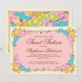 Zeer zoet Snoep Gewaardeerd als zoet zestiende ver Kaart (Voorkant / Achterkant)