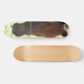 Zeer zoete kastanjepaarden skateboard (Horizontaal)