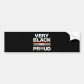 Zeer Zwart Zeer Trots Zwarte Gay Pride LGBT Pride Bumpersticker (Voorkant)