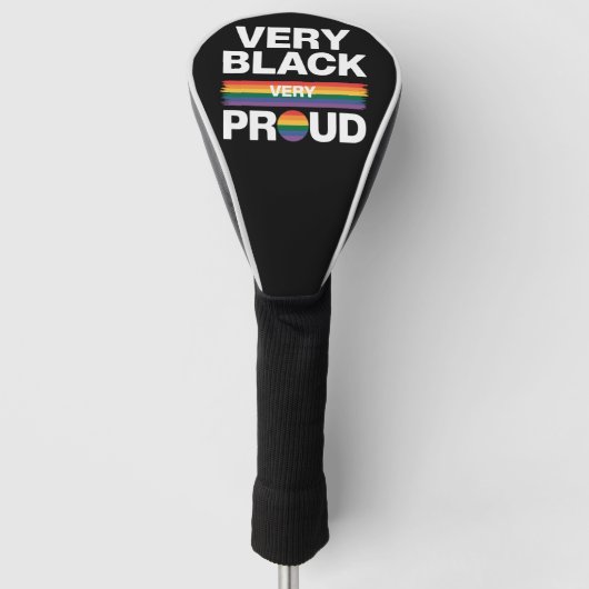 Zeer Zwart Zeer Trots Zwarte Gay Pride LGBT Pride Golfheadcover (Voorkant)