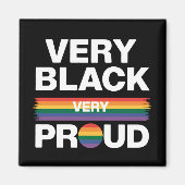 Zeer Zwart Zeer Trots Zwarte Gay Pride LGBT Pride Magneet (Voorkant)