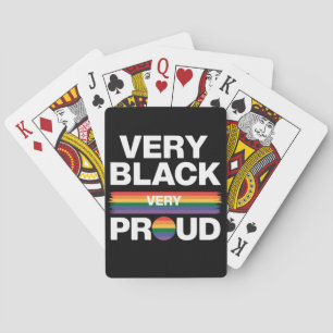 Zeer Zwart Zeer Trots Zwarte Gay Pride LGBT Pride Pokerkaarten