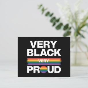 Zeer zwart zeer trots Zwarte homoproudiedag LGBT P Briefkaart