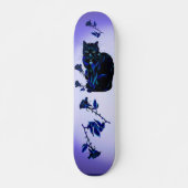 Zeer zwarte kat en Rozen Skateboard (Voorkant)