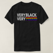 Zeer zwarte zwarte zwarte LGBT-monitor T-shirt (Design voorkant)