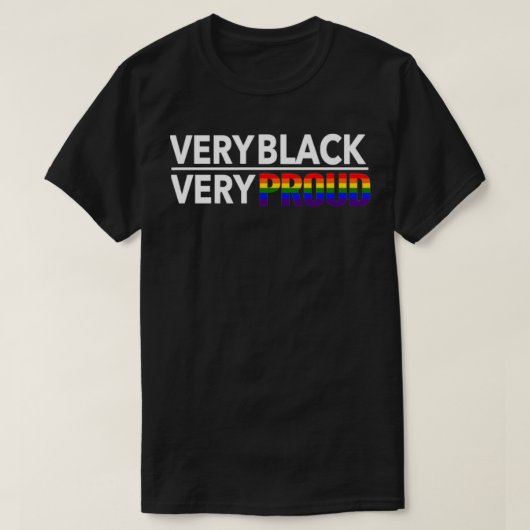 Zeer zwarte zwarte zwarte LGBT-monitor T-shirt (Design voorkant)